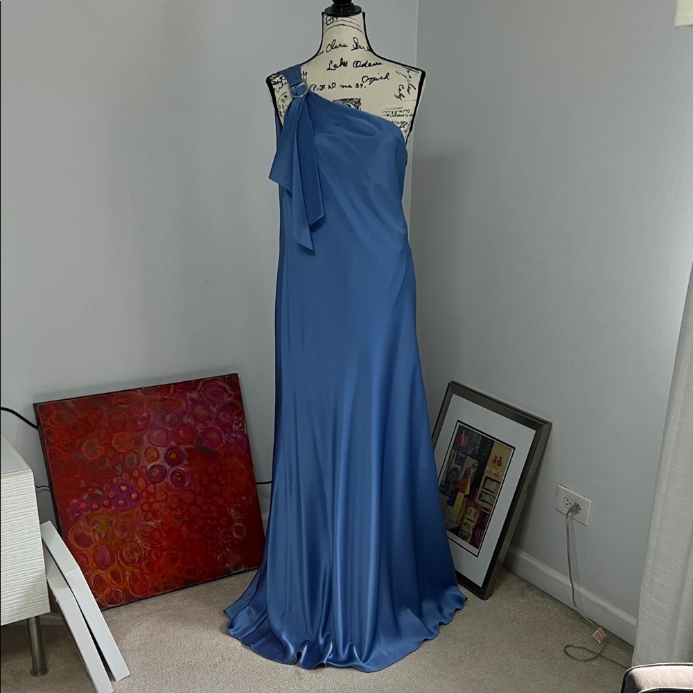 Polo Ralph Lauren One-Shoulder Blue Dress - Picture 5 of 6